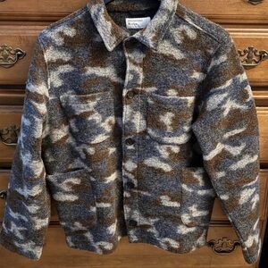 Universal Works Men's Camouflage Jacket - Brown and Gray